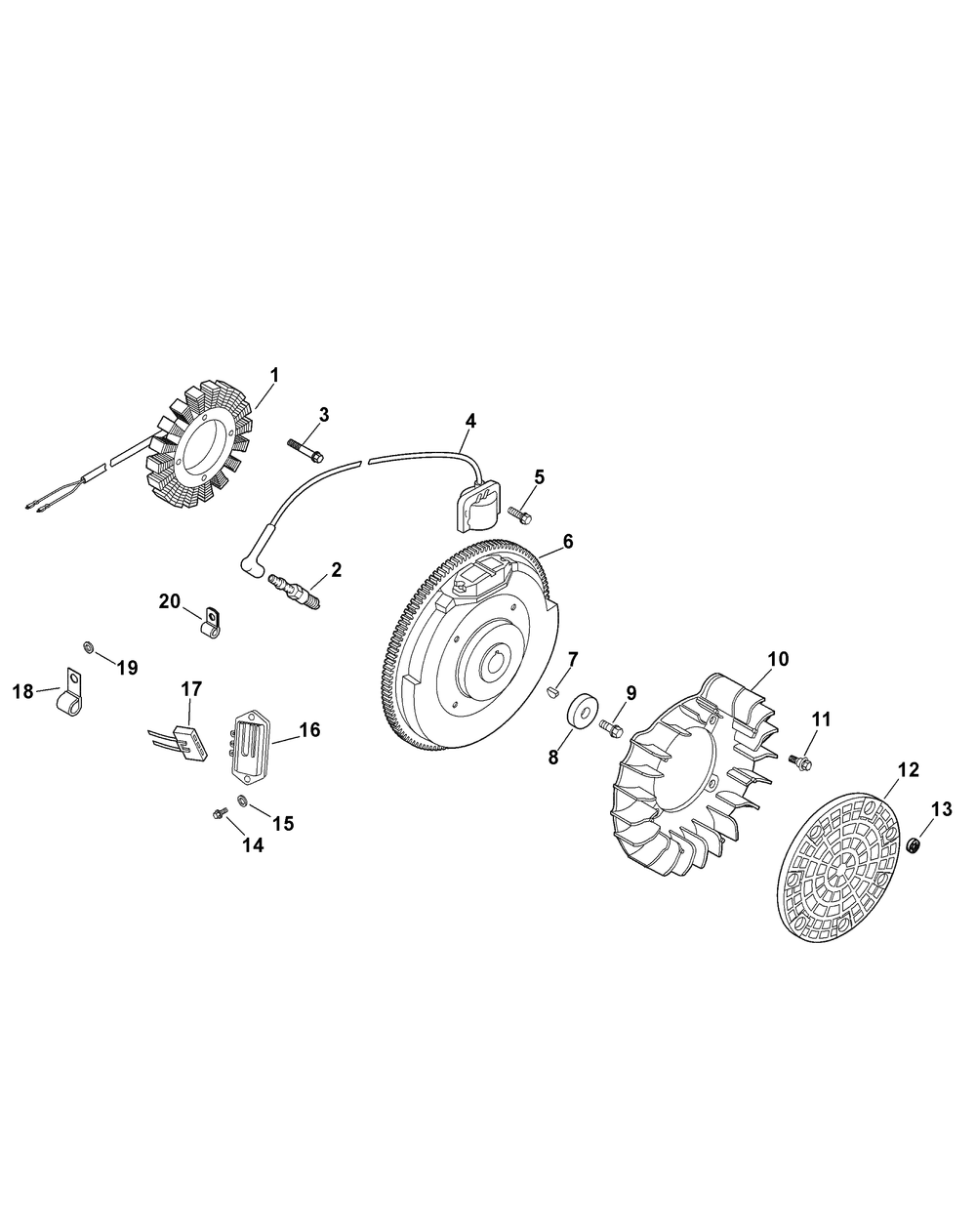 Kohler Engine Ignition And Electrical Diagram and Parts List for 46F 4X4-1I018G-1I019G-37ACH010 Cub Cadet Lawn Tractor Accessories